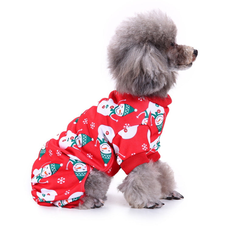 Pet clothes Christmas pet supplies outdoor dog walking clothes