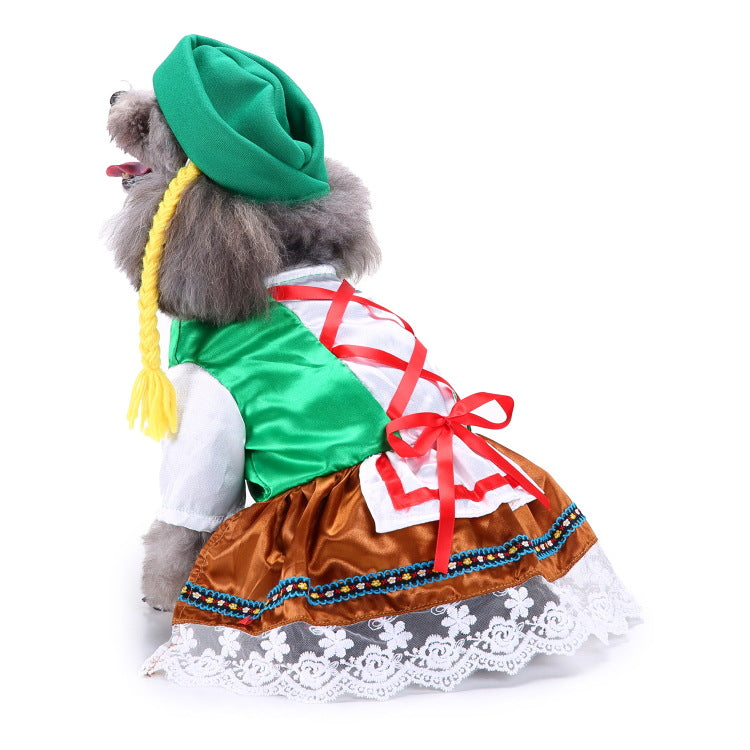 Pet clothes Christmas pet supplies outdoor dog walking clothes