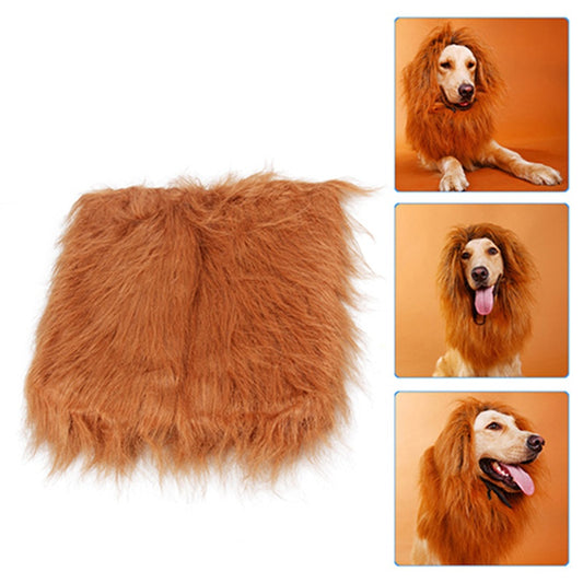 Söt Husdjur Cosplay Kläder Transfiguration Kostym Lejonman Vinter Varm Peruk Katt Stor Hund Festdekoration Med Öra Husdjurskläder