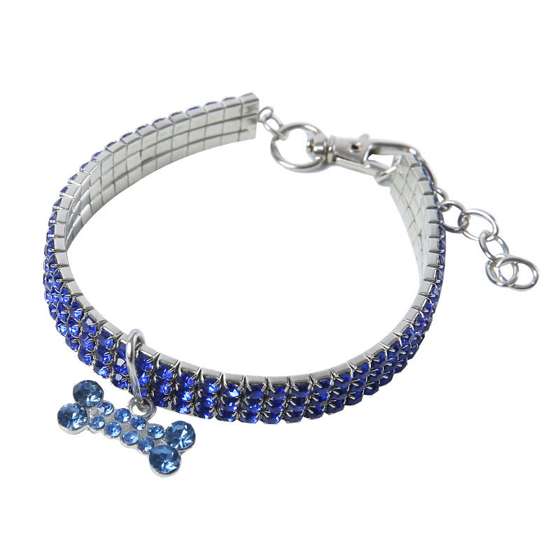 Bling Strass Hundhalsband Kristall Valp Chihuahua Husdjur Hundhalsband Koppel För Små Medelstora Hundar Katter