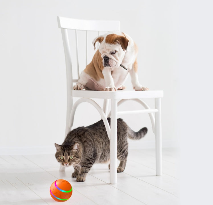 Husdjur Ny Katt Ond Bollleksak Intelligent Boll USB Kattleksaker Självroterande Boll Automatisk Rotationsboll