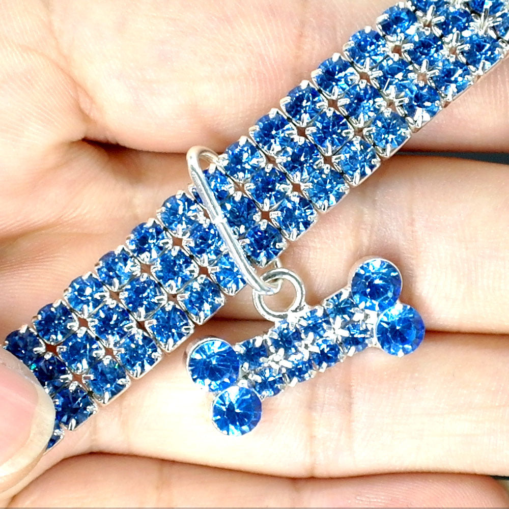 Bling Strass Hundhalsband Kristall Valp Chihuahua Husdjur Hundhalsband Koppel För Små Medelstora Hundar Katter